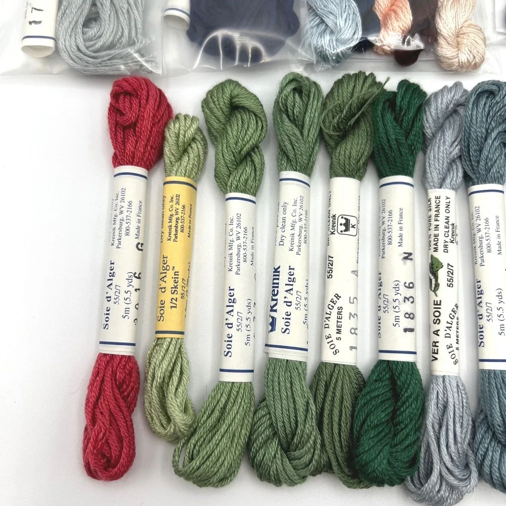 Silk Embroidery Floss Lot Kreinik Soie d'Alger Needlepoint Inc BeStitchMe More